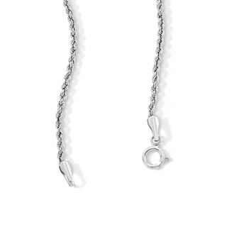 10K Hollow White Gold Rope Chain - 20"