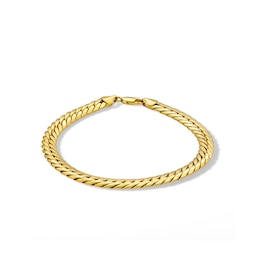 10K Semi-Sold Gold Tight Curb Chain Bracelet