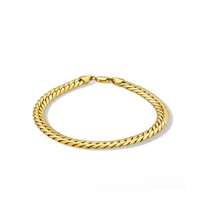 10K Semi-Sold Gold Tight Curb Chain Bracelet