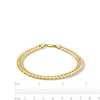 Thumbnail Image 3 of 10K Semi-Sold Gold Tight Curb Chain Bracelet
