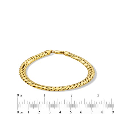 10K Semi-Sold Gold Tight Curb Chain Bracelet