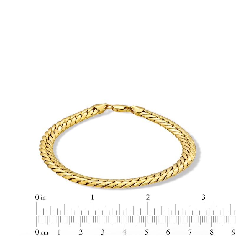 Main Image 3 of 10K Semi-Sold Gold Tight Curb Chain Bracelet