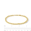 Thumbnail Image 2 of 10K Semi-Sold Gold Diamond-Cut Rolo Chain Bracelet