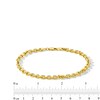 Thumbnail Image 2 of 10K Semi-Sold Gold Diamond-Cut Rolo Chain Bracelet