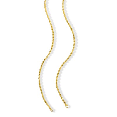 10K Semi-Solid Gold Rope Chain