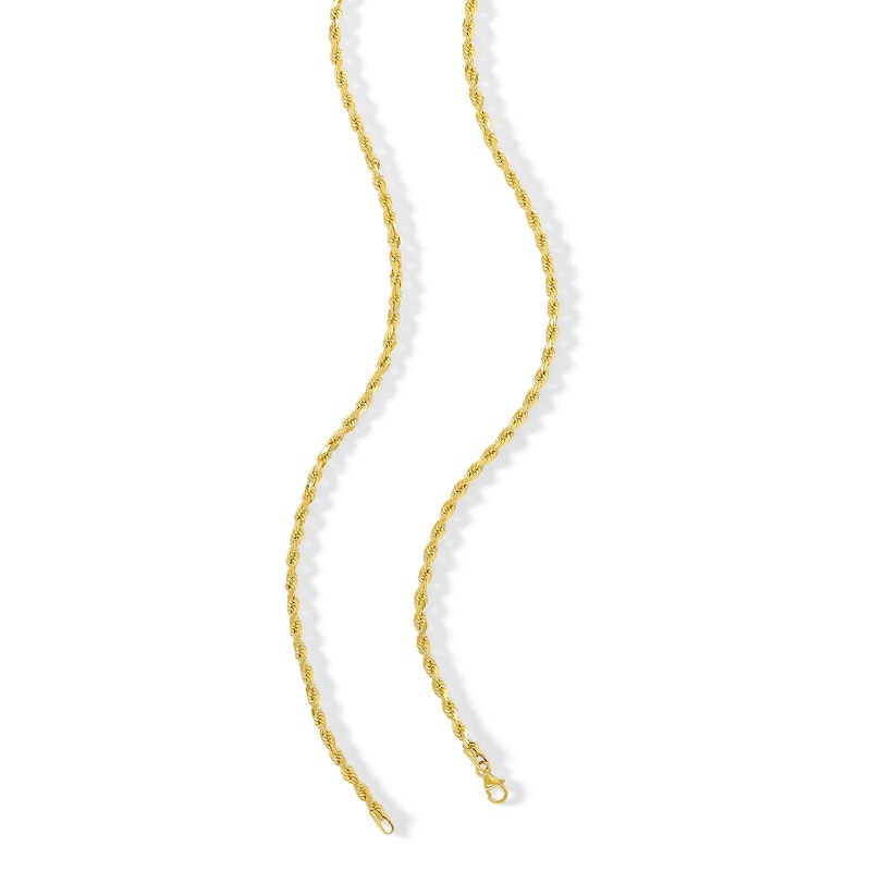 10K Semi-Solid Gold Rope Chain