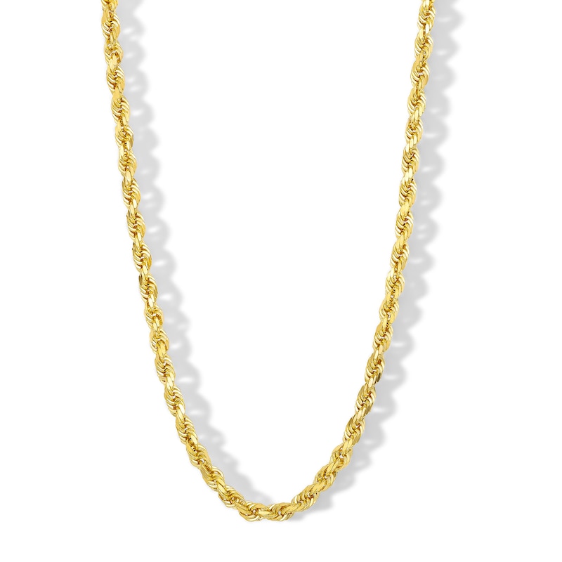 10K Semi-Sold Gold Rope Chain