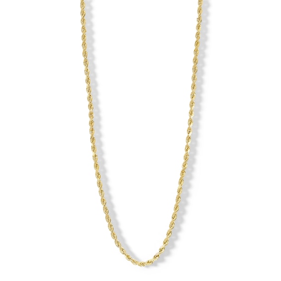 10K Semi-Solid Gold Rope Chain