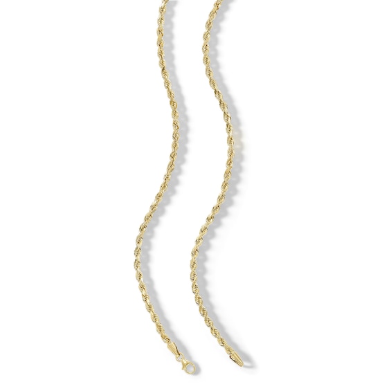 10K Semi-Solid Gold Rope Chain