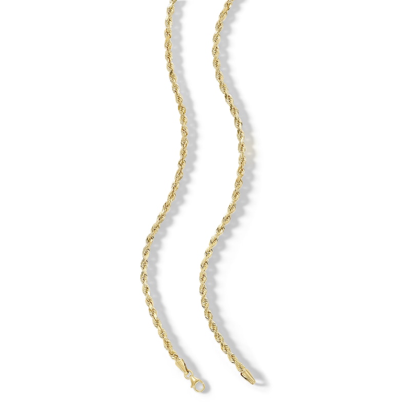 Main Image 3 of 10K Semi-Solid Gold Rope Chain