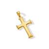 Thumbnail Image 3 of 14K Hollow Gold Flare Ends Cross Necklace Charm