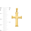 Thumbnail Image 4 of 14K Hollow Gold Flare Ends Cross Necklace Charm
