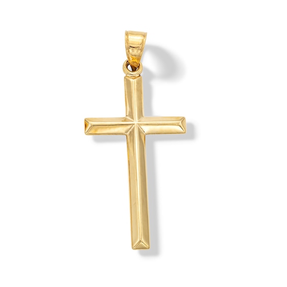 14K Hollow Gold Reversible Cross Charm