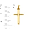 Thumbnail Image 3 of 14K Hollow Gold Dainty Reversible Cross Charm