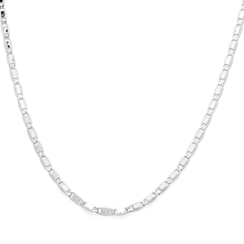 10K Hollow White Gold Valentino Chain - 20"