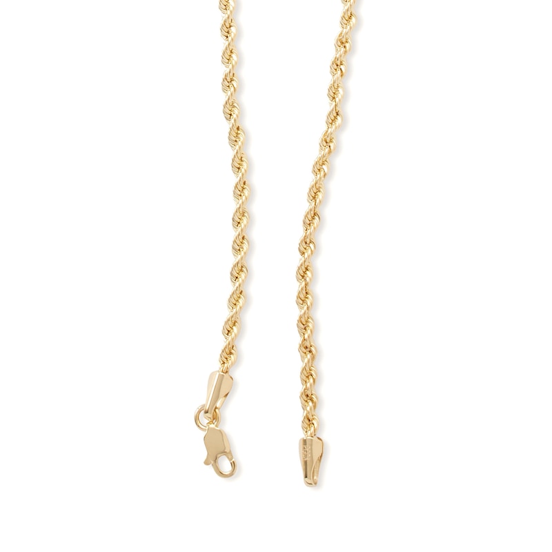 Main Image 2 of 14K Hollow Gold Rope Chain - 20"