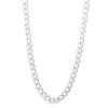 Thumbnail Image 0 of 10K Semi-Solid White Gold Diamond-Cut Cuban Curb Chain - 22"