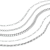 Thumbnail Image 1 of 10K Semi-Solid White Gold Diamond-Cut Cuban Curb Chain - 22"