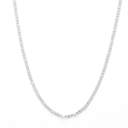 10K Hollow White Gold Valentino Chain - 18"