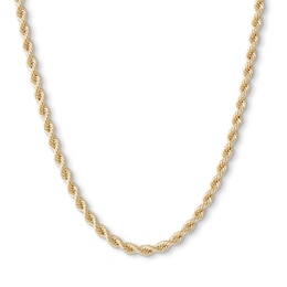 14K Hollow Gold Rope Chain - 20&quot;