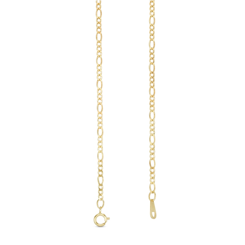 Main Image 2 of 14K Hollow Gold Figaro Chain - 20"