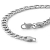 Thumbnail Image 1 of 10K Hollow White Gold Beveled Curb Chain Bracelet  - 7.5"