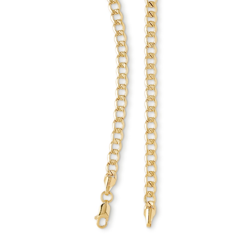 Main Image 2 of 14K Hollow Gold Beveled Curb Chain - 20"