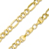 14K Hollow Gold Beveled Figaro Chain - 26"