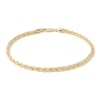 Thumbnail Image 1 of 14K Hollow Gold Rope Chain Bracelet - 8"