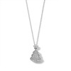 Thumbnail Image 1 of Sterling Silver 1/20 CT. T.W. Diamond Christmas Tree Pendant -18"