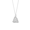 Thumbnail Image 1 of Sterling Silver 1/20 CT. T.W. Diamond Star Tree Pendant - 18"