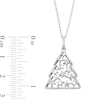 Thumbnail Image 3 of Sterling Silver 1/20 CT. T.W. Diamond Star Tree Pendant - 18"
