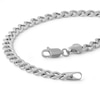 Thumbnail Image 1 of 10K Semi-Solid White Gold Diamond-Cut Cuban Curb Chain Bracelet - 8.5"
