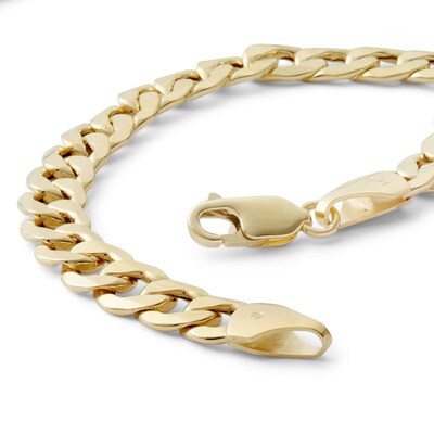 14K Hollow Gold Curb Chain Bracelet