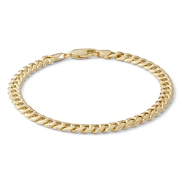 14K Semi-Solid Gold Cuban Chain Bracelet - 7.5"