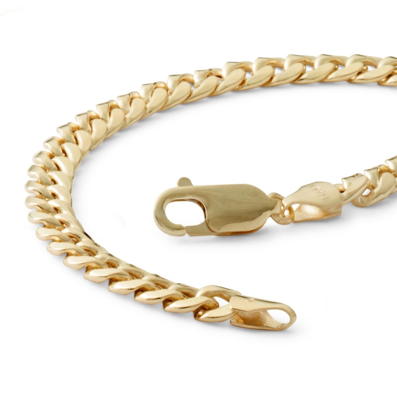 14K Semi-Solid Gold Cuban Chain Bracelet - 7.5"