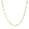 Thumbnail Image 1 of 14K Semi-Solid Gold Diamond-Cut Rounded Curb Chain - 20"
