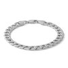 Thumbnail Image 0 of 10K Hollow White Gold Curb Chain Bracelet - 7.5"