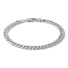 Thumbnail Image 1 of 10K Semi-Solid White Gold Cuban Chain Bracelet - 7.5"