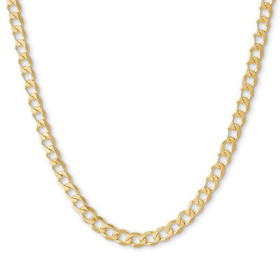 14K Solid Gold Curb Chain - 22"
