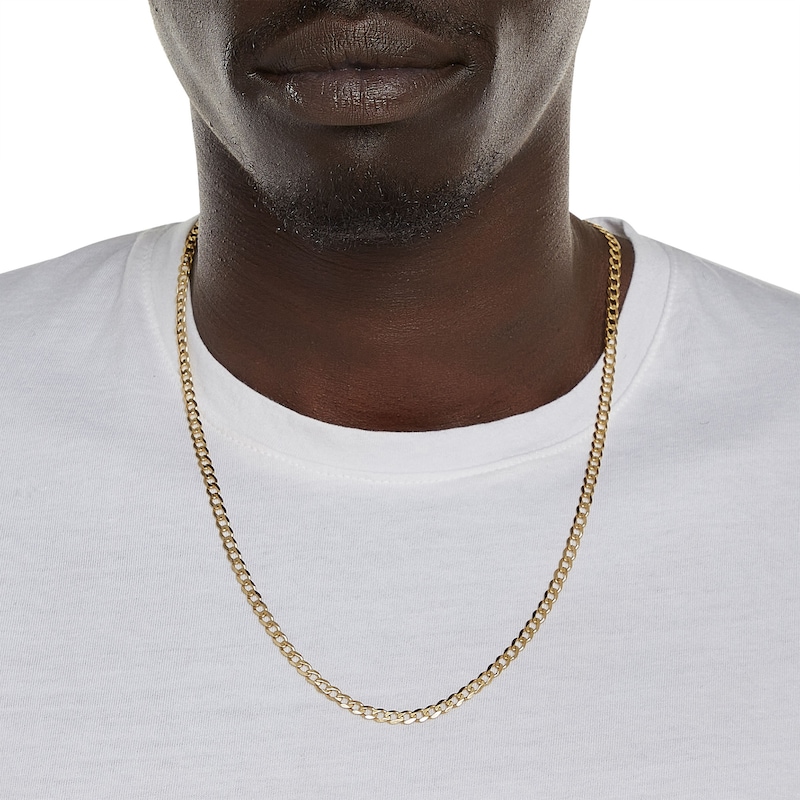 Main Image 4 of 14K Solid Gold Curb Chain - 22"