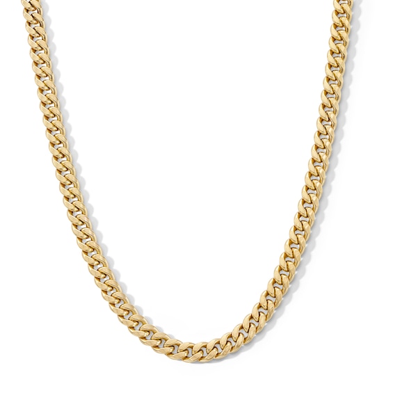 14K Semi-Solid Gold Cuban Chain - 22"