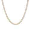 Thumbnail Image 0 of 14K Semi-Solid Gold Diamond-Cut Curb Two-Tone Chain - 16"