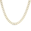 Thumbnail Image 0 of 14K Semi-Solid Gold Diamond-Cut Curb Two-Tone Chain - 20"