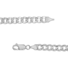 Thumbnail Image 2 of 10K Semi-Solid White Gold Diamond-Cut Curb Chain - 20"