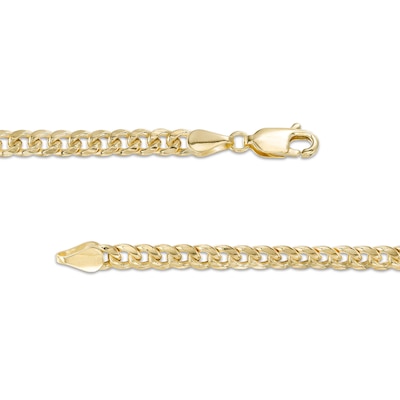 14K Semi-Solid Gold Miami Curb Chain
