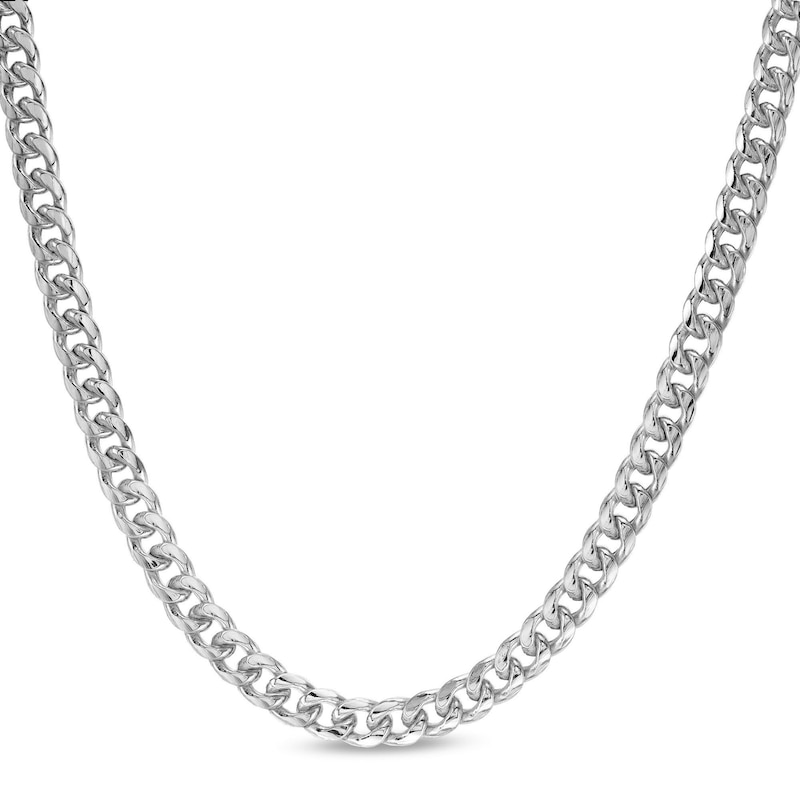 10K Semi-Solid White Gold Cuban Chain - 20"