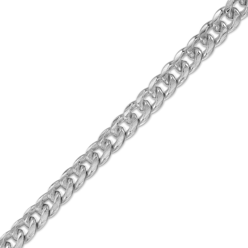 10K Semi-Solid White Gold Cuban Chain - 20"