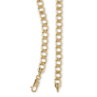 14K Hollow Gold Air-Solid Curb Chain - 30"