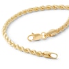 Thumbnail Image 2 of 14K Hollow Gold Rope Chain Bracelet - 7&quot;